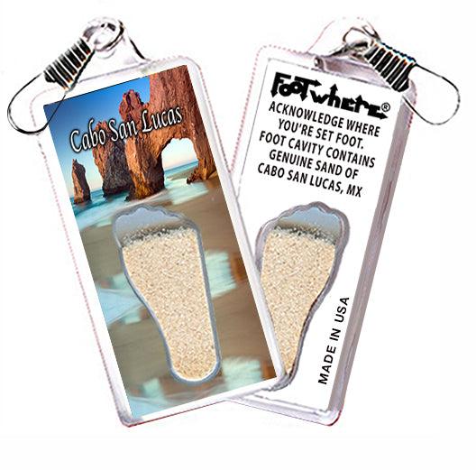 Cabo San Lucas FootWhere® Souvenir Zipper-Pulls. 6 Piece Set. Made in USA - FootWhere® Souvenir Shop