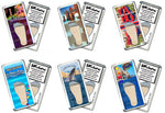 Load image into Gallery viewer, Cabo San Lucas FootWhere® Souvenir Fridge Magnets. 6 Piece Set. Made in USA - FootWhere® Souvenir Shop
