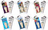 Cabo San Lucas FootWhere® Souvenir Zipper-Pulls. 6 Piece Set. Made in USA - FootWhere® Souvenir Shop