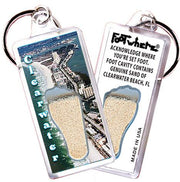 Clearwater FootWhere® Souvenir Keychains. 6 Piece Set. Made in USA-FootWhere® Souvenirs