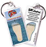 Clearwater FootWhere® Souvenir Keychains. 6 Piece Set. Made in USA-FootWhere® Souvenirs