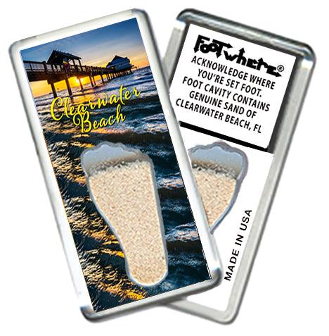 Clearwater FootWhere® Souvenir Fridge Magnets. 6 Piece Set. Made in USA-FootWhere® Souvenirs