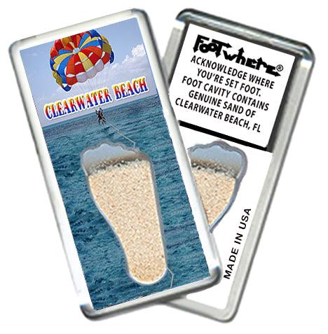 Clearwater FootWhere® Souvenir Fridge Magnets. 6 Piece Set. Made in USA-FootWhere® Souvenirs