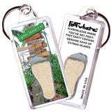 Cayman Islands FootWhere® Souvenir Keychains. 6 Piece Set. Made in USA-FootWhere® Souvenirs