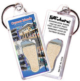 Cayman Islands FootWhere® Souvenir Keychains. 6 Piece Set. Made in USA-FootWhere® Souvenirs