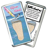 Cayman Islands FootWhere® Souvenir Magnet. Made in USA-FootWhere® Souvenirs