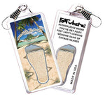Load image into Gallery viewer, Cayman Islands FootWhere® Souvenir Zipper-Pull. Made in USA-FootWhere® Souvenirs
