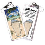 Load image into Gallery viewer, Cayman Islands FootWhere® Souvenir Zipper-Pulls. 6 Piece Set. Made in USA-FootWhere® Souvenirs
