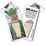 Cayman Islands FootWhere® Souvenir Zipper-Pulls. 6 Piece Set. Made in USA-FootWhere® Souvenirs
