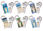 Cayman Islands FootWhere® Souvenir Keychains. 6 Piece Set. Made in USA-FootWhere® Souvenirs
