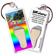 Cozumel FootWhere® Souvenir Keychain. Made in USA-FootWhere® Souvenirs