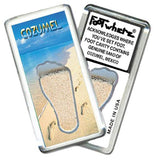 Cozumel FootWhere® Souvenir Magnet. Made in USA-FootWhere® Souvenirs
