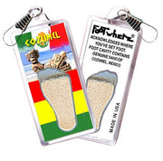 Cozumel FootWhere® Souvenir Zipper-Pulls 6 Piece Set. Made in USA-FootWhere® Souvenirs