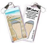 Cozumel FootWhere® Souvenir Zipper-Pulls 6 Piece Set. Made in USA-FootWhere® Souvenirs