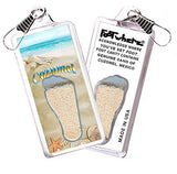 Cozumel FootWhere® Souvenir Zipper-Pull. Made in USA-FootWhere® Souvenirs