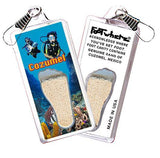Cozumel FootWhere® Souvenir Zipper-Pull. Made in USA-FootWhere® Souvenirs