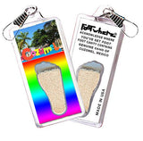 Cozumel FootWhere® Souvenir Zipper-Pulls 6 Piece Set. Made in USA-FootWhere® Souvenirs