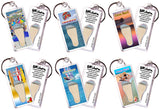 Cocoa Beach FootWhere® Souvenir Keychains. 6 Piece Set. Made in USA-FootWhere® Souvenirs