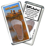 Des Moines FootWhere® Souvenir Fridge Magnets. 6 Piece Set. Made in USA-FootWhere® Souvenirs