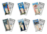 Daytona Beach FootWhere® Souvenir Fridge Magnets 6 Piece Set. Made in USA-FootWhere® Souvenirs