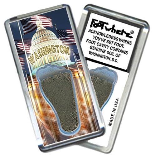 Washington, D.C. FootWhere® Souvenir Fridge Magnets. 6 Piece Set. Made in USA - FootWhere® Souvenir Shop