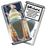 Washington, D.C. FootWhere® Souvenir Keychain. Made in USA-FootWhere® Souvenirs