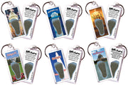 Washington, D.C. FootWhere® Souvenir Keychains. 6 Piece Set. Made in USA - FootWhere® Souvenir Shop