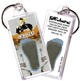 Dallas FootWhere® Souvenir Keychain. Made in USA-FootWhere® Souvenirs
