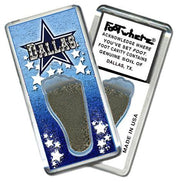 Dallas FootWhere® Souvenir Fridge Magnet. Made in USA-FootWhere® Souvenirs