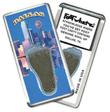 Dallas FootWhere® Souvenir Fridge Magnets. 6 Piece Set. Made in USA-FootWhere® Souvenirs