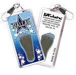 Load image into Gallery viewer, Dallas FootWhere® Souvenir Fridge Zipper-Pulls. 6 Piece Set. Made in USA-FootWhere® Souvenirs
