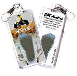 Dallas FootWhere® Souvenir Lanyard. Made in USA-FootWhere® Souvenirs