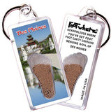 Des Moines FootWhere® Souvenir Keychain. Made in USA-FootWhere® Souvenirs