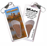 Des Moines FootWhere® Souvenir Zipper-Pulls. 6 Piece Set. Made in USA-FootWhere® Souvenirs
