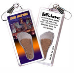 Load image into Gallery viewer, Des Moines FootWhere® Souvenir Zipper-Pulls. 6 Piece Set. Made in USA-FootWhere® Souvenirs
