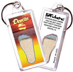 Load image into Gallery viewer, Destin, FL FootWhere® Souvenir Keychain. Made in USA-FootWhere® Souvenirs
