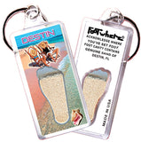 Destin FootWhere® Souvenir Keychain. 72 pieces/ 6 assorted styles.
