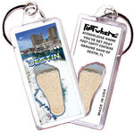 Load image into Gallery viewer, Destin, FL FootWhere® Souvenir Keychain. Made in USA-FootWhere® Souvenirs
