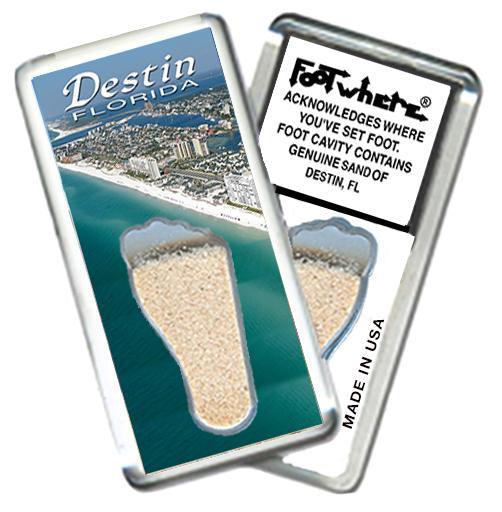 Destin, FL FootWhere® Souvenir Fridge Magnet. Made in USA-FootWhere® Souvenirs