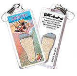 Destin, FL FootWhere® Souvenir Zipper-Pull. Made in USA-FootWhere® Souvenirs