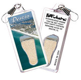 Destin, FL FootWhere® Souvenir Zipper-Pull. Made in USA-FootWhere® Souvenirs