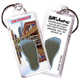 Detroit FootWhere® Souvenir Keychains. 6 Piece Set. Made in USA-FootWhere® Souvenirs
