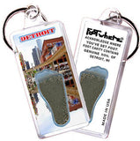 Detroit FootWhere® Souvenir Key Chain. Made in USA-FootWhere® Souvenirs