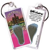Detroit FootWhere® Souvenir Key Chain. Made in USA-FootWhere® Souvenirs