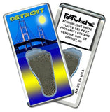 Detroit FootWhere® Souvenir Fridge Magnets. 6 Piece Set. Made in USA-FootWhere® Souvenirs