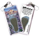 Detroit FootWhere® Souvenir Zipper-Pulls. 6 Piece Set. Made in USA-FootWhere® Souvenirs