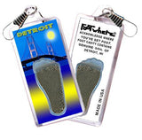 Detroit FootWhere® Souvenir Zipper-Pulls. 6 Piece Set. Made in USA-FootWhere® Souvenirs