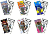 Detroit FootWhere® Souvenir Fridge Magnets. 6 Piece Set. Made in USA-FootWhere® Souvenirs