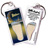 Dubai, UAE FootWhere® Souvenir Keychain. Made in USA-FootWhere® Souvenirs