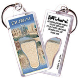 Dubai, UAE FootWhere® Souvenir Keychain. Made in USA-FootWhere® Souvenirs